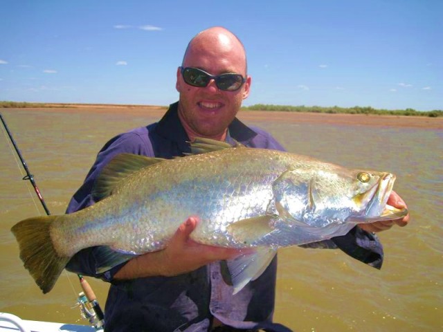 My 6th barra for the trip 82.5 cm released (our 9th)